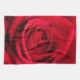 Röd ros kökshandduk