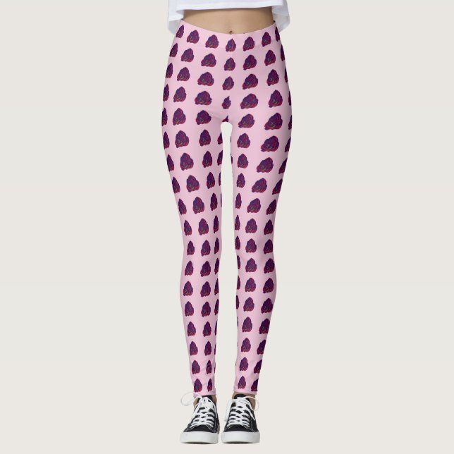 Röd ros Kvinnors förband Leggings (Framsida)