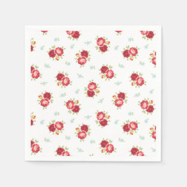 Röd ros Land Cute och Söt Pappersservett