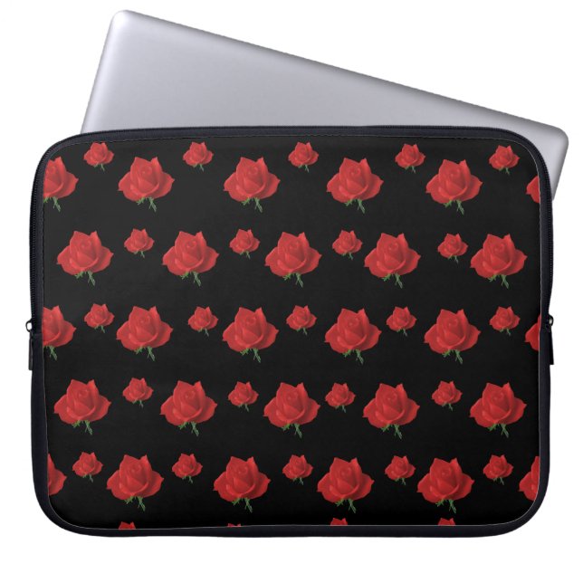Röd ros laptop fodral (Framsidan)