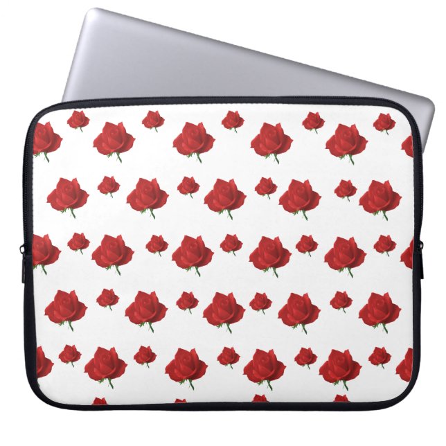 Röd ros laptop sleeve (Framsidan)