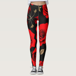 Röd ros leggings