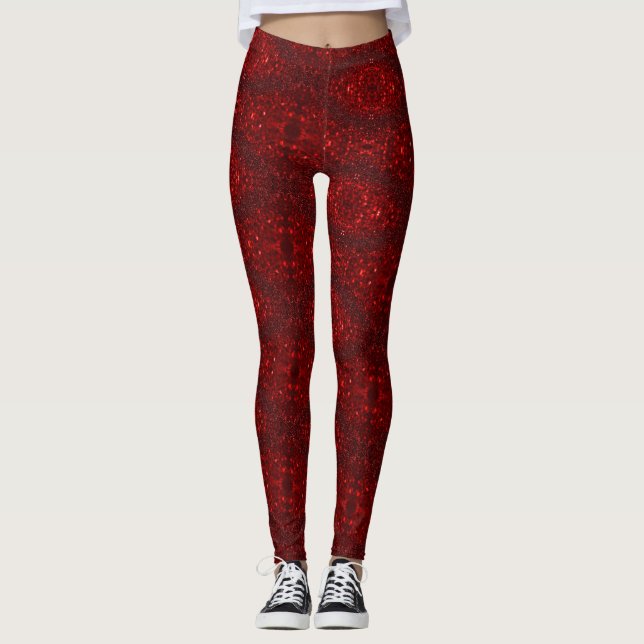 Röd ros Leggings (Framsida)