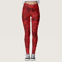 Röd ros Leggings