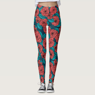 Röd ros leggings