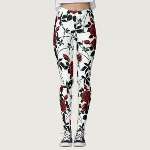 Röd ros leggings