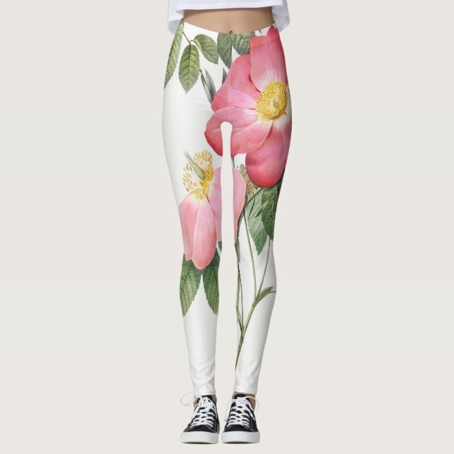 Röd ros Leggings (Framsida)