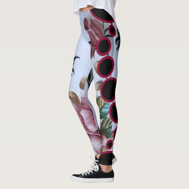 Röd ros leggings (Vänster)