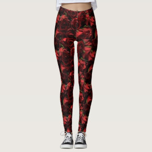 Röd ros Leggings