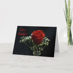 Röd ros/Little Prince Card Helgkort