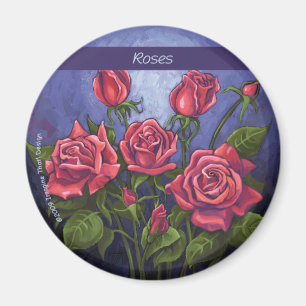 Röd ros magnet