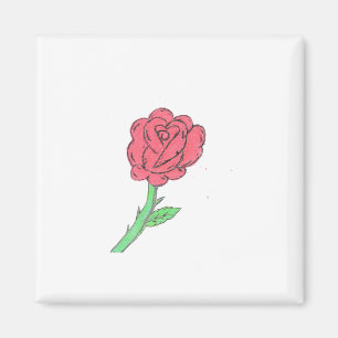 Röd ros magnet