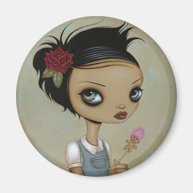 Röd ros Magnet (Framsidan)