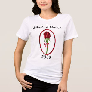 Röd ros Maid of honor Tee Shirt
