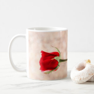 röd ros med anpassningsbara texter kaffemugg