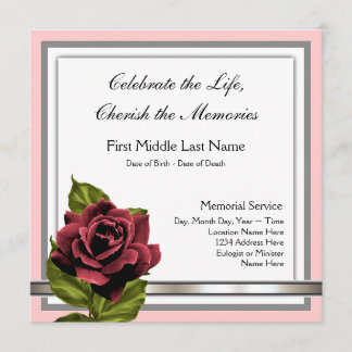 Röd ros meddelande inbjudningar