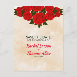 Röd ros meddelande vykort