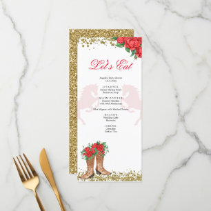 Röd ros mexikanskt Mis Quince Menu Meny