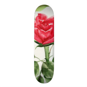 Röd ros mini skateboard bräda 18,7 cm