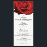 Röd ros Modern Glam Elegant bröllop Menu Meny<br><div class="desc">Matchande objekt i den här designen är tillgängliga.</div>