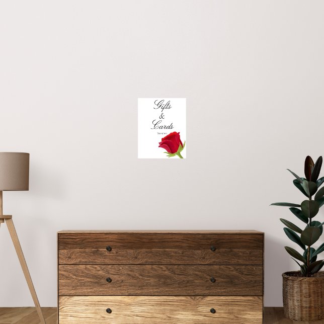 Röd ros Möhippa-gåvor och kort Poster (Skapare uppladdad)