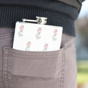 Röd ros, Mönster i Ro, blommor Fickplunta
