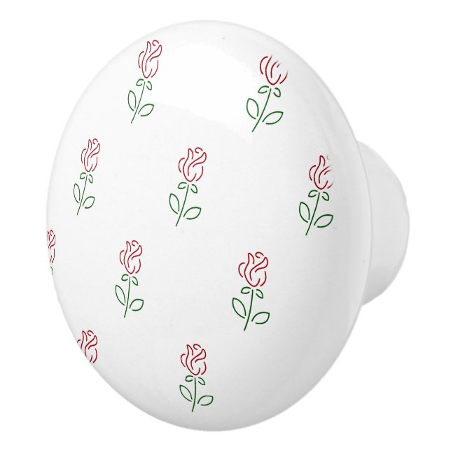 Röd ros, Mönster i Ro, blommor Knopp (Höger)