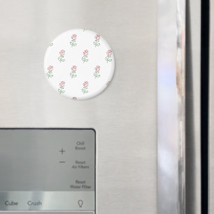Röd ros, Mönster i Ro, blommor Magnet