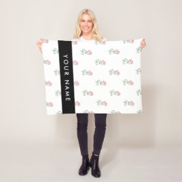 Röd ros, Mönster i Ro, ditt namn Fleecefilt