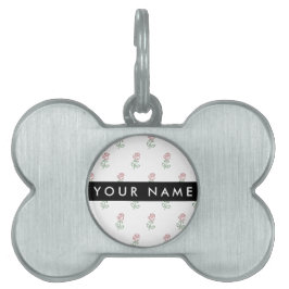 Röd ros, Mönster i Ro, ditt namn ID-bricka Husdjur