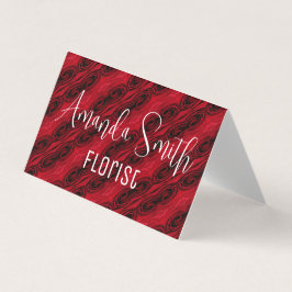 röd ros mönster visitkort