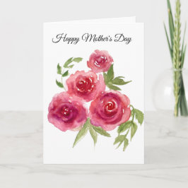 Röd ros Mors dag-kort Kort