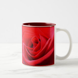 Röd ros-Mugg-kaffet Kopp-vackra Ro-dekretet Två-Tonad Mugg