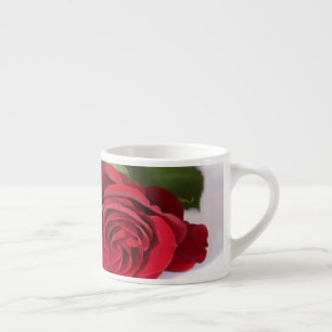 Röd ros nära minimalismen Kaffet Mugg Kopp Espressomugg