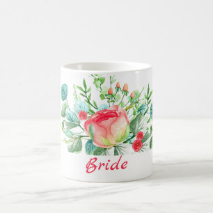 Röd ros och buffertar kaffemugg