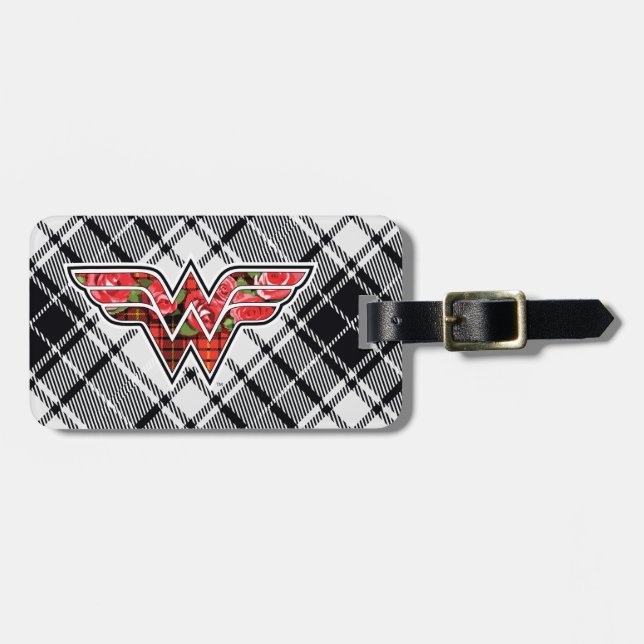 Röd ros och Pput  Woman Logotyp Bagagebricka (Horisontell Framsida)