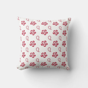 Röd ros och TearDrop Pillow Kudde