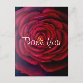 Röd ros Oljemålning Tack Vykort