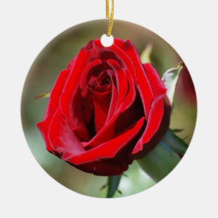 Röd ros Ornament