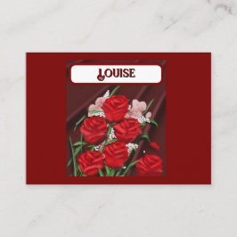 Röd ros ortkort placeringskort