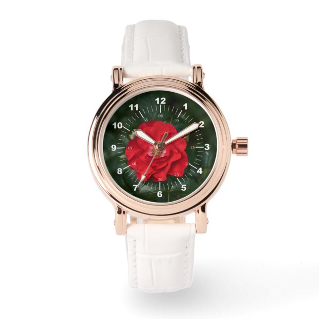 Röd ros P6568 Armbandsur (Framsida)