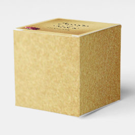 Röd ros på Guld bröllopsruta Presentaskar