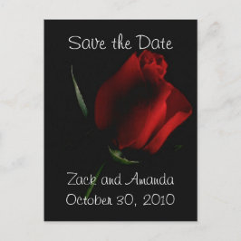 Röd ros på svart - inbjudan