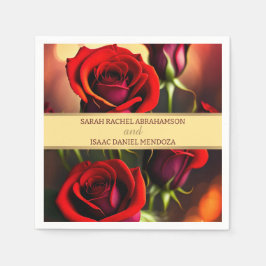 Röd ros pappersservett