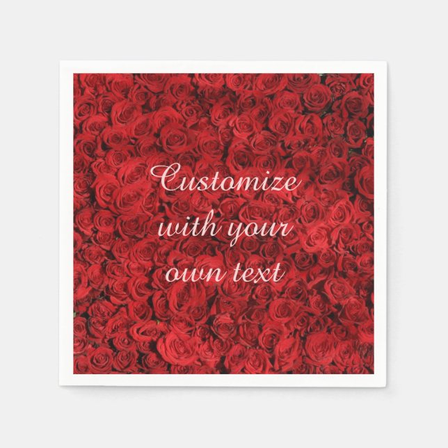 Röd ros pappersservett (Framsidan)