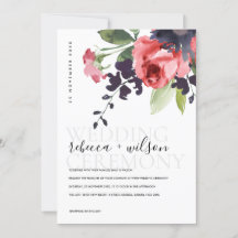 RÖD ROS PEONY EUCALYPTUS FLORA WATERCOLOR BRÖLLOP