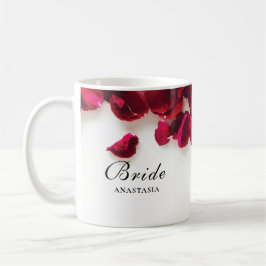 Röd ros Petals Bröllop Bride Kaffemugg