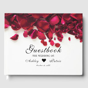 Röd ros Petals Bröllop Gästböcker