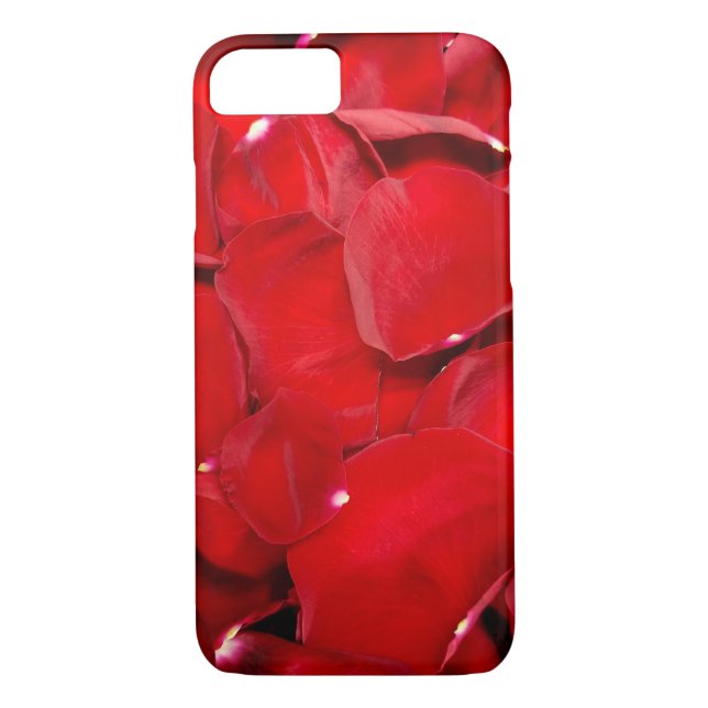 röd ros petals Case-Mate iPhone skal (Baksida)