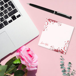 Röd ros Petals Kärlek Note Post-it Block
